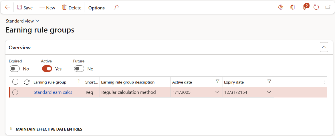 Earning Rule Groups